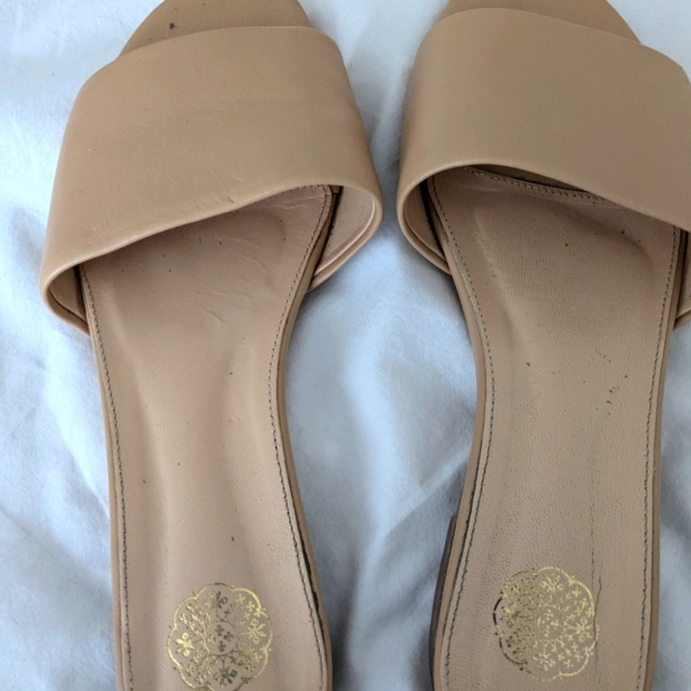 All leather slides